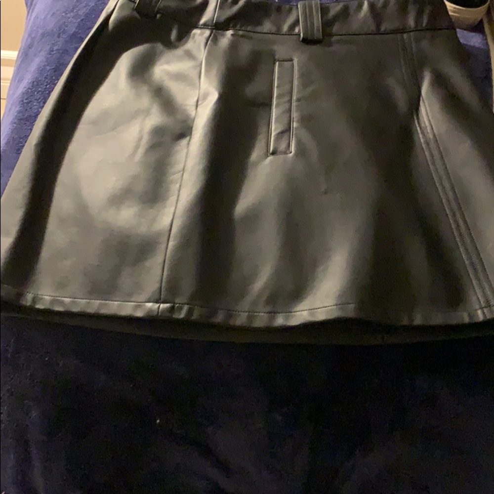 A leather skirt